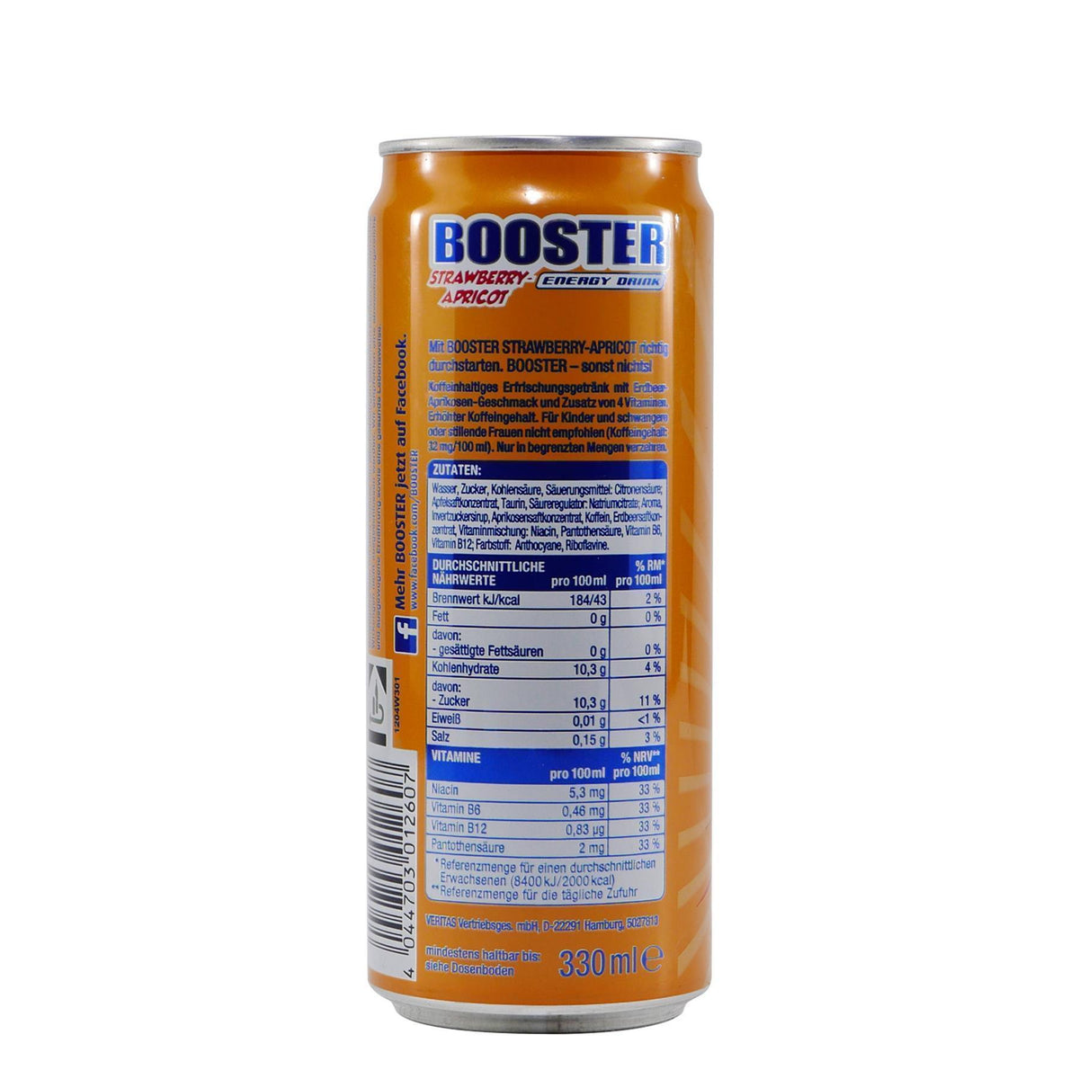 Booster Energy Drink Strawbeery-Apricot (24 x 0,33L) EINWEG
