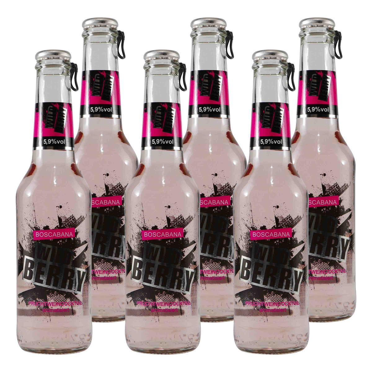 Boscabana Wild Berry Fruchtweincocktail (12 x 0,275L)