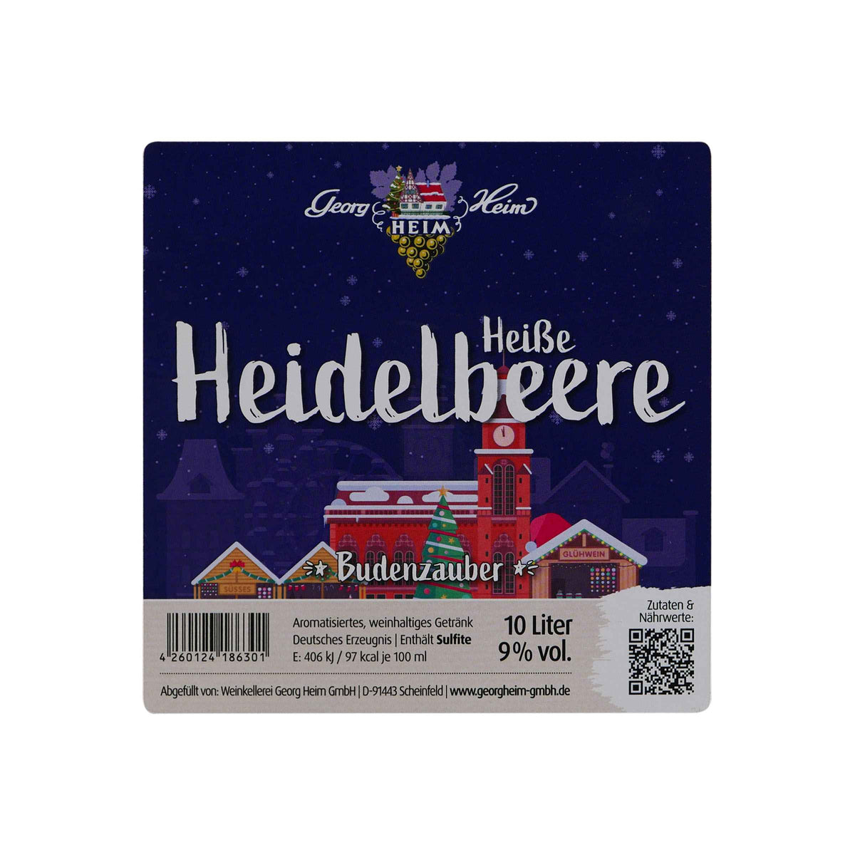 Budenzauber Heiße Heidelbeere Glühwein 10L BIB