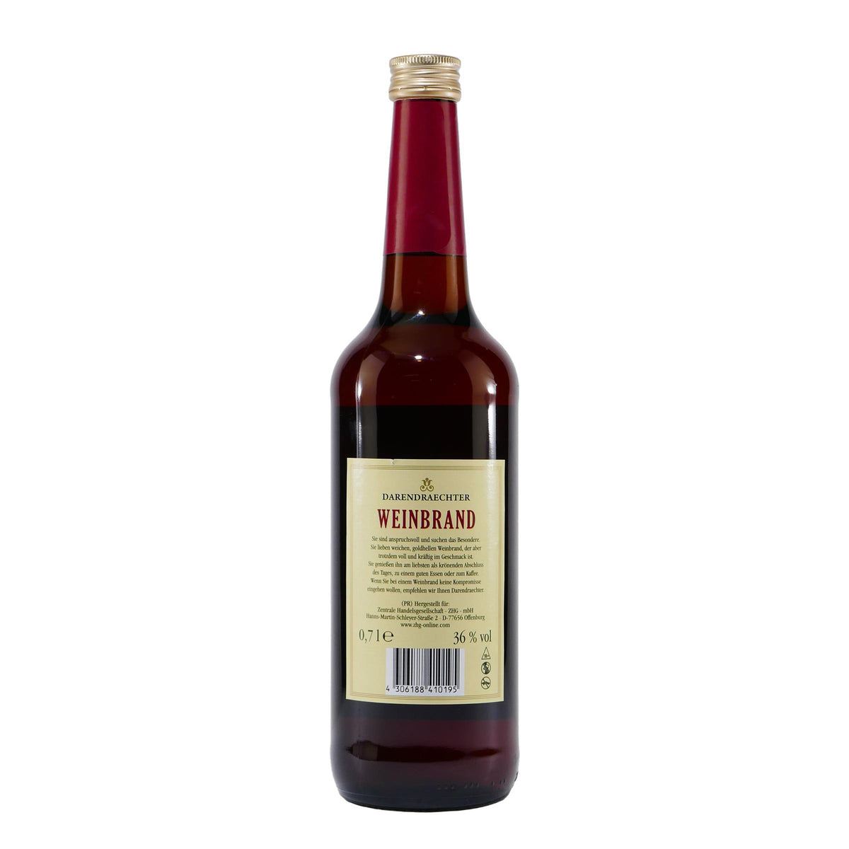 Darendrächter Weinbrand -mild- mit Geschenk-Holzkiste