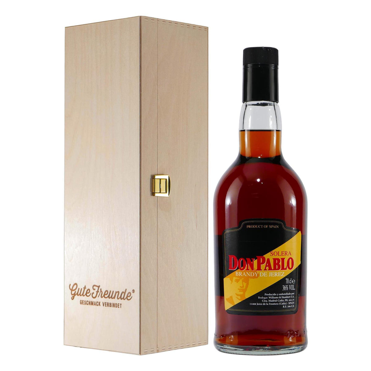 Don Pablo Brandy de Jerez Solera mit Geschenk-Holzkiste