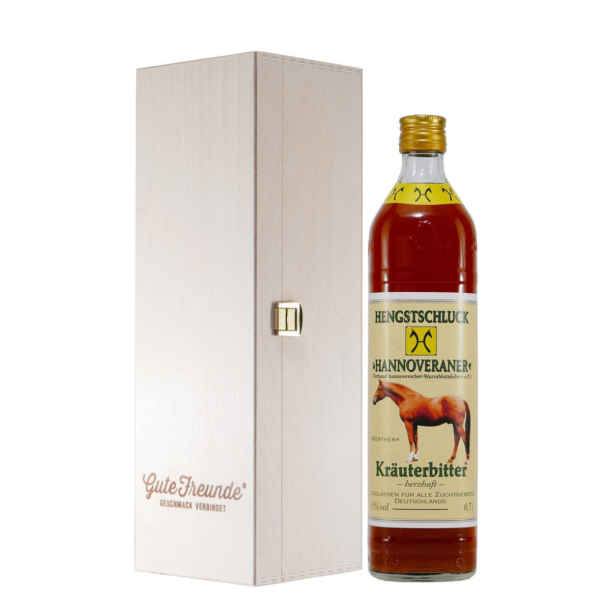 Mackenstedter Hengstschluck mit Geschenk-Holzkiste