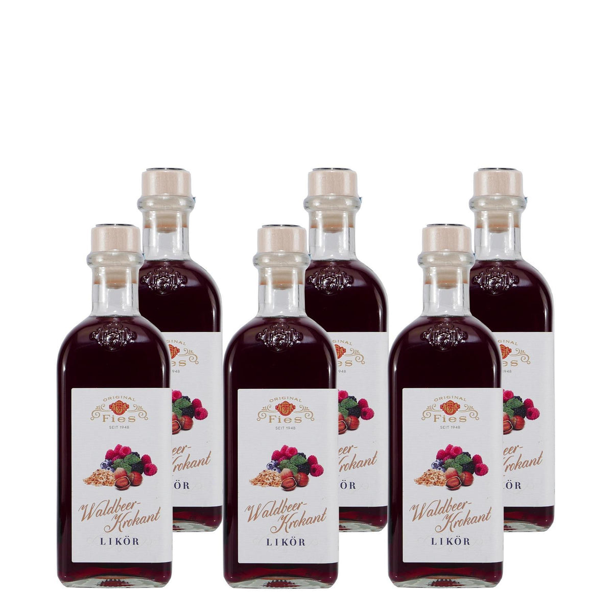 Fies Waldbeer-Krokant Likör (6 x 0,5L)