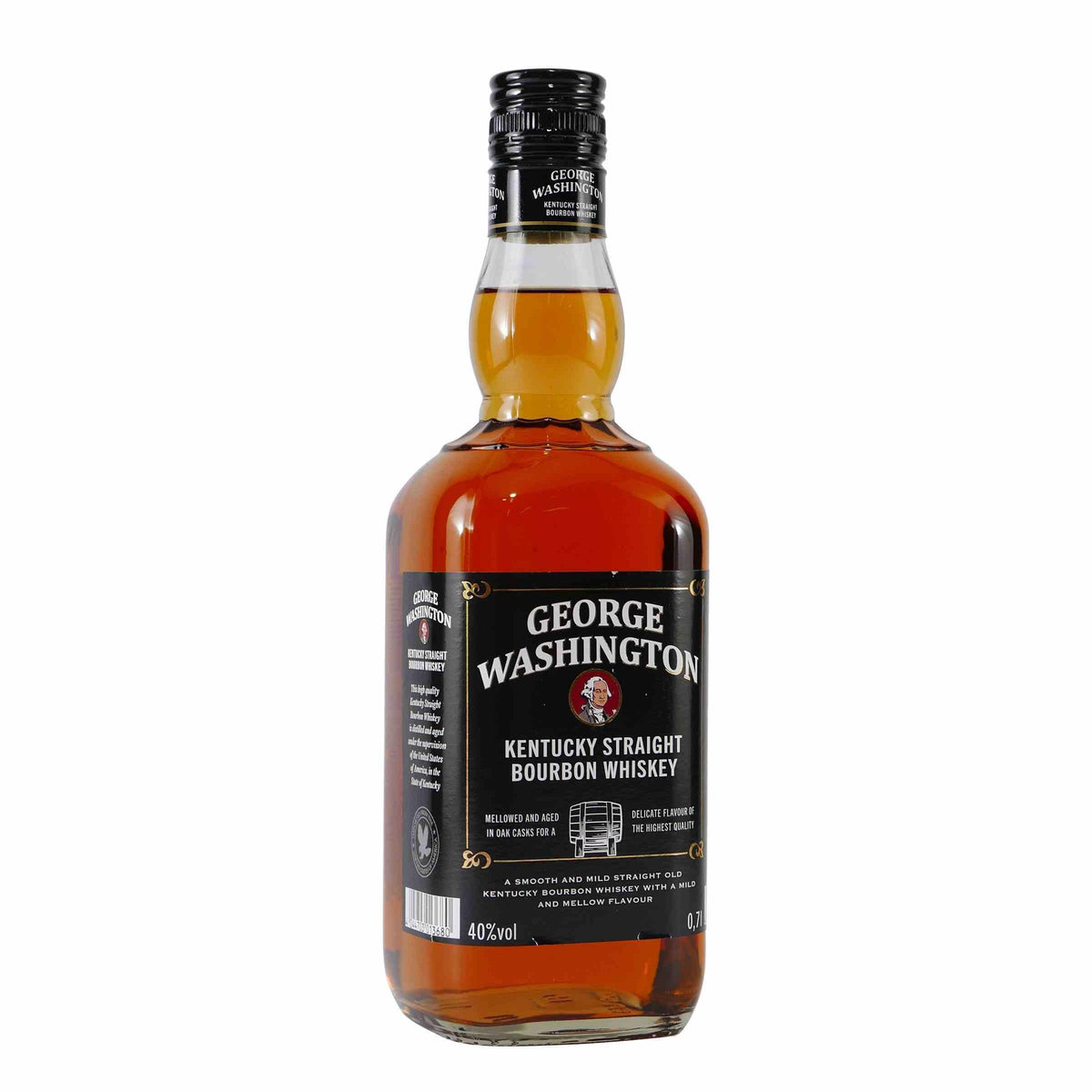 George Washington Bourbon Whiskey mit Geschenk-Holzkiste