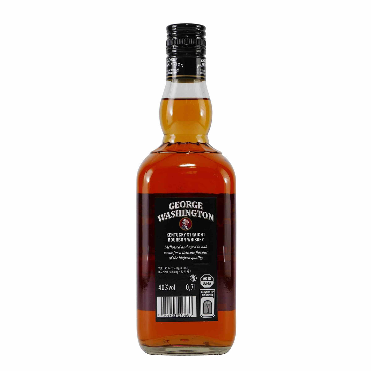George Washington Bourbon Whiskey mit Geschenk-Holzkiste