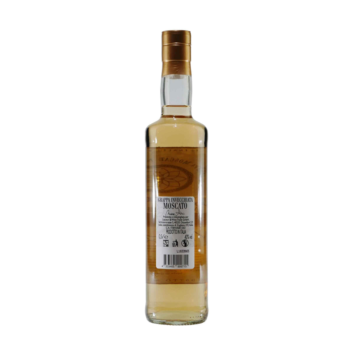 Maso Alto Grappa Moscato Invecchiata mit Geschenk-Holzkiste