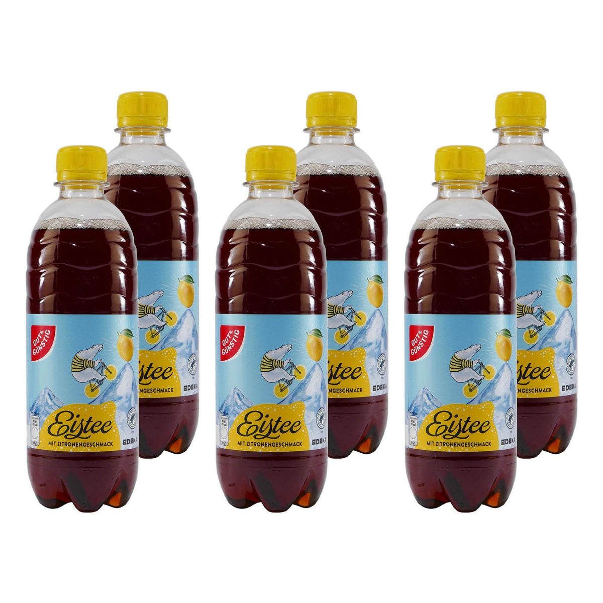 Gut & Günstig Eistee Zitrone (6 x 0,5L) EINWEG