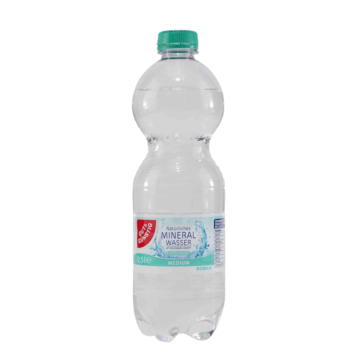 Gut & Günstig Mineralwasser -Medium- (9 x 0,5L) EINWEG