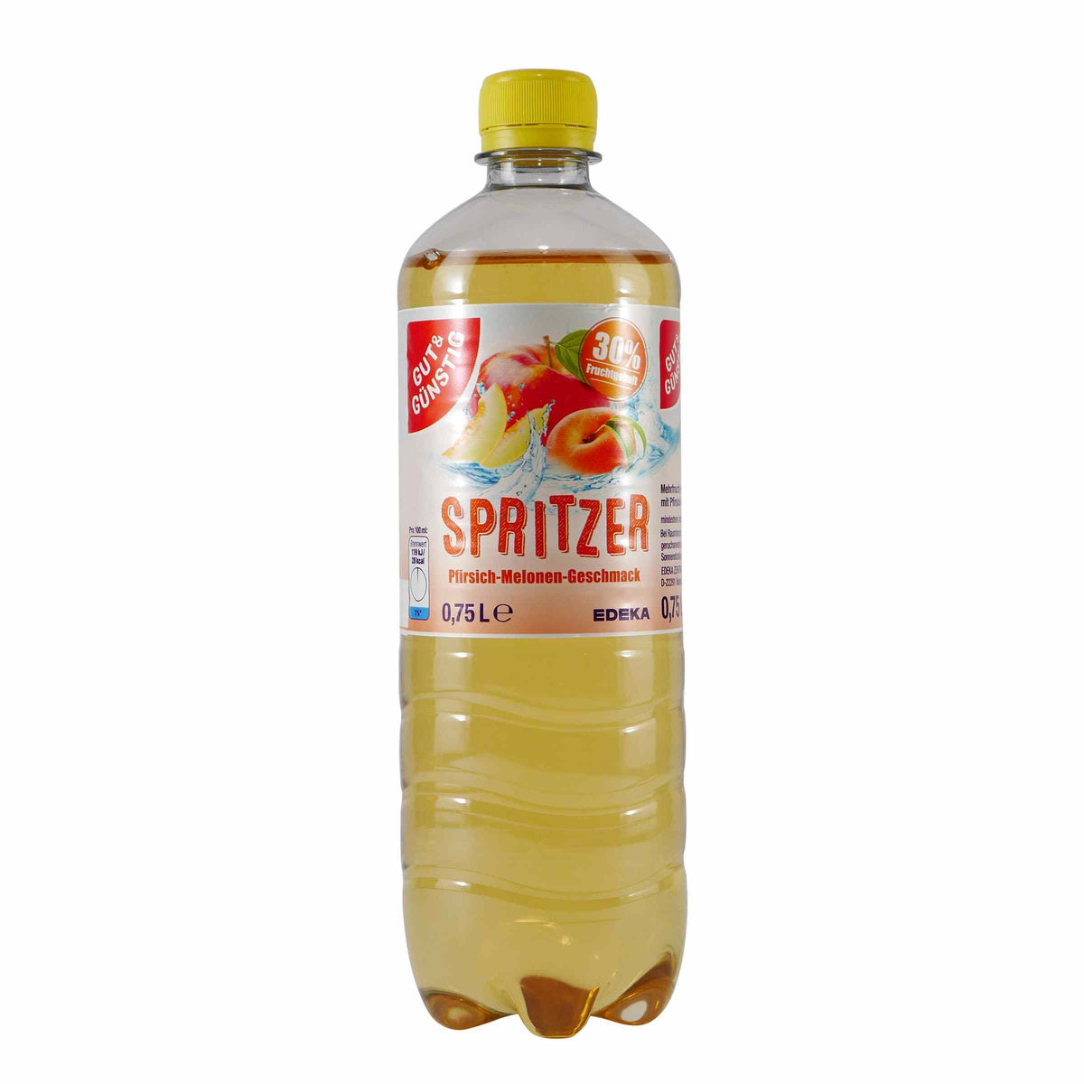 Gut & Günstig Spritzer Pfirsich-Melone (6 x 0,75L) EINWEG