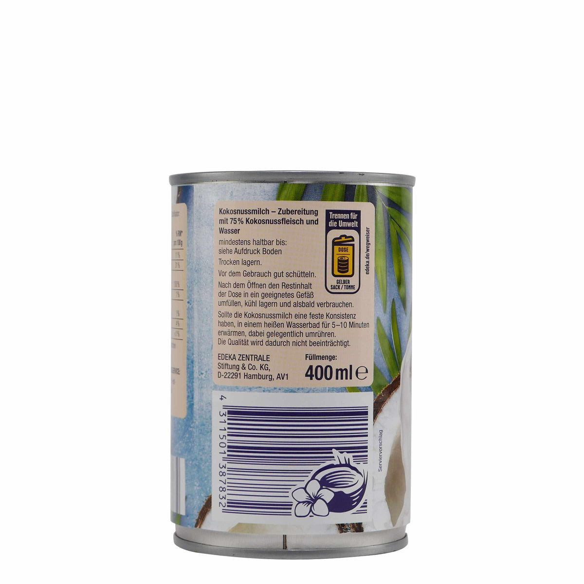 Herzstücke Kokosnuss-Milch Cremig (6 x 400ml)