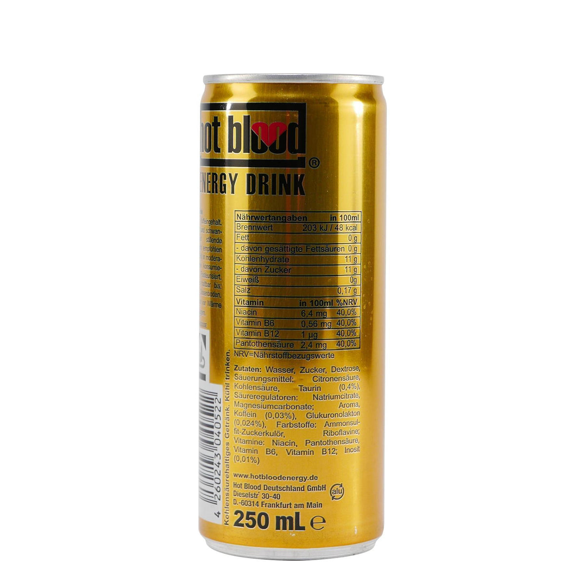 hot blood Energy Drink Classic (24 x 0,25L) EINWEG