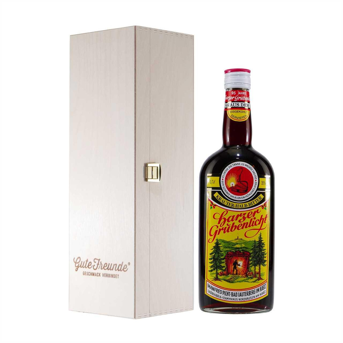 Harzer Grubenlicht - Kräuter-Halb-Bitter mit Geschenk-HK