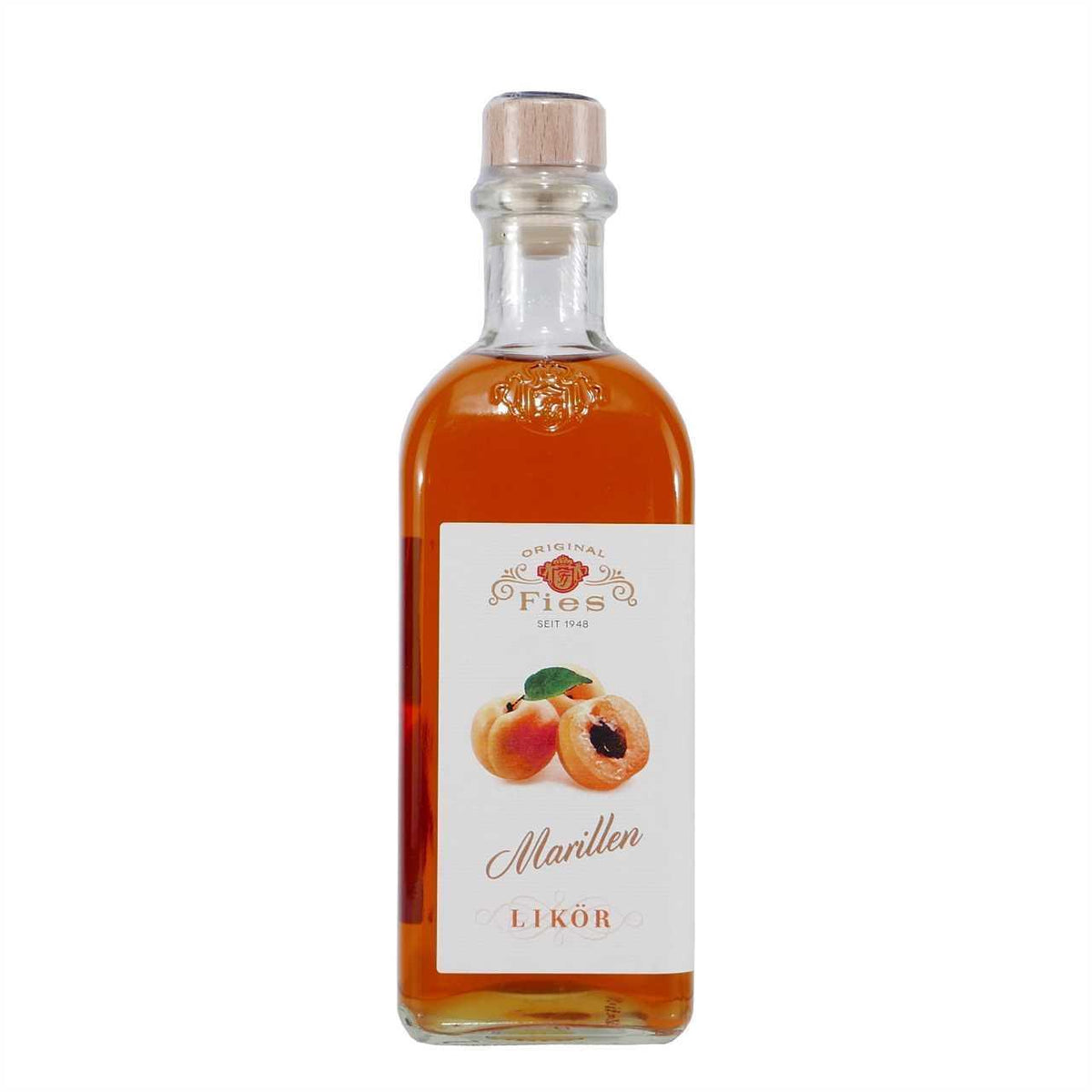 Fies Marillen Likör mit Geschenk-Holzkiste