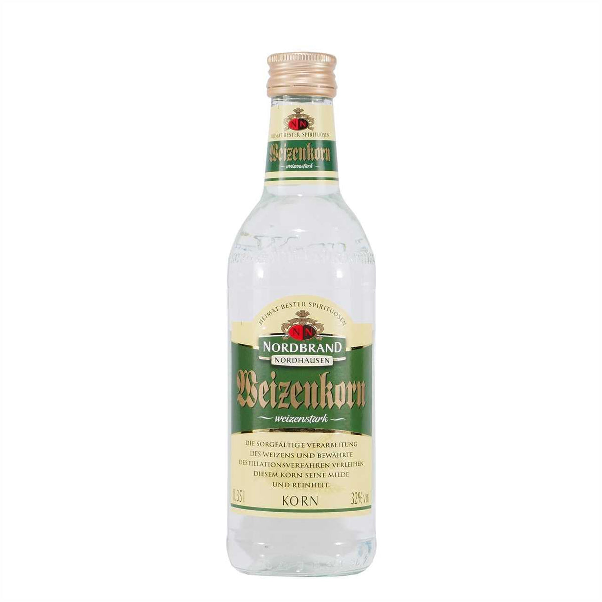Nordbrand Weizenkorn (0,35L) mit Geschenk-Holzkiste