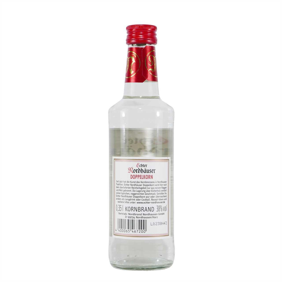 Echter Nordhäuser Doppelkorn (0,35L) mit Geschenk-Holzkiste
