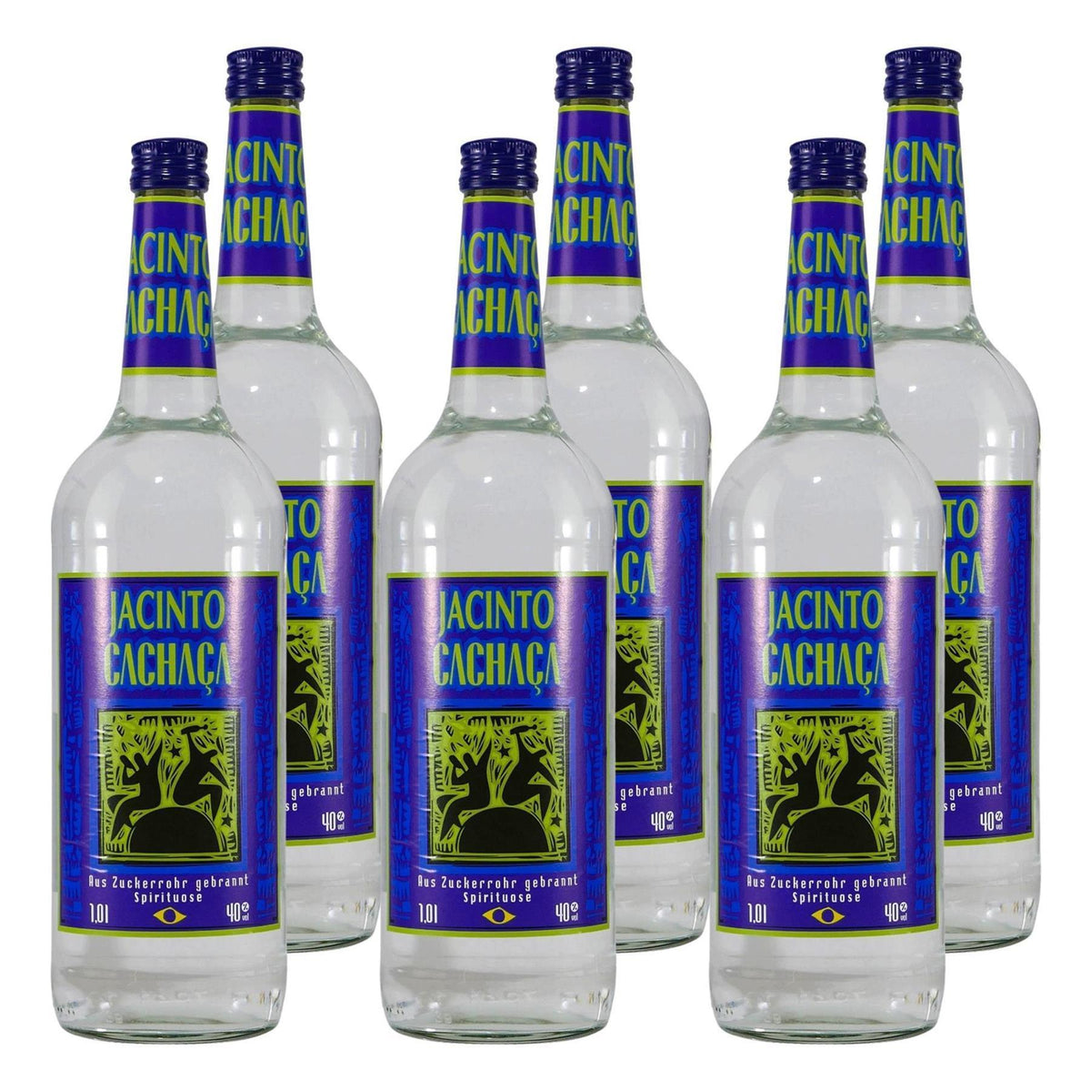 Jacinto Cachaca Zuckerrohr Spirituose (6 x 1,0L)