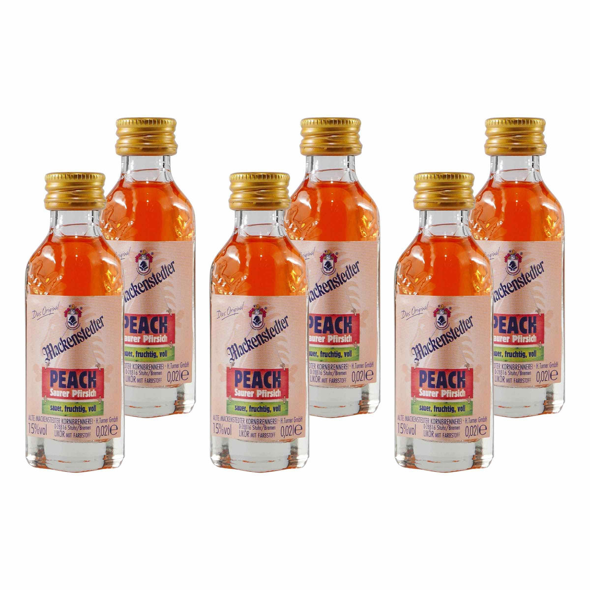 Mackenstedter Peach Saurer Pfirsich Likör (25 x 0,02L)