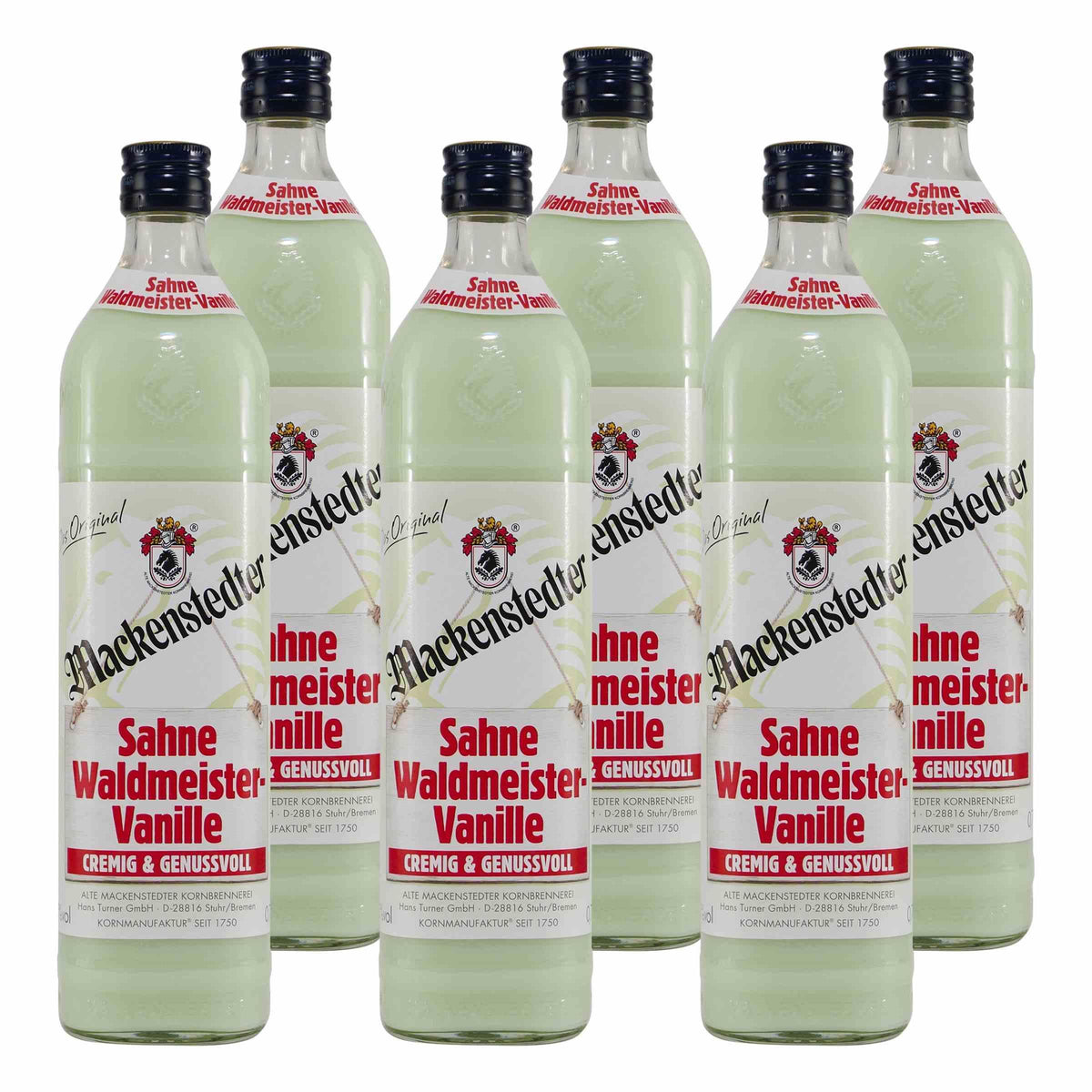 Mackenstedter Waldmeister-Vanille Sahnelikör (6 x 0,7L)