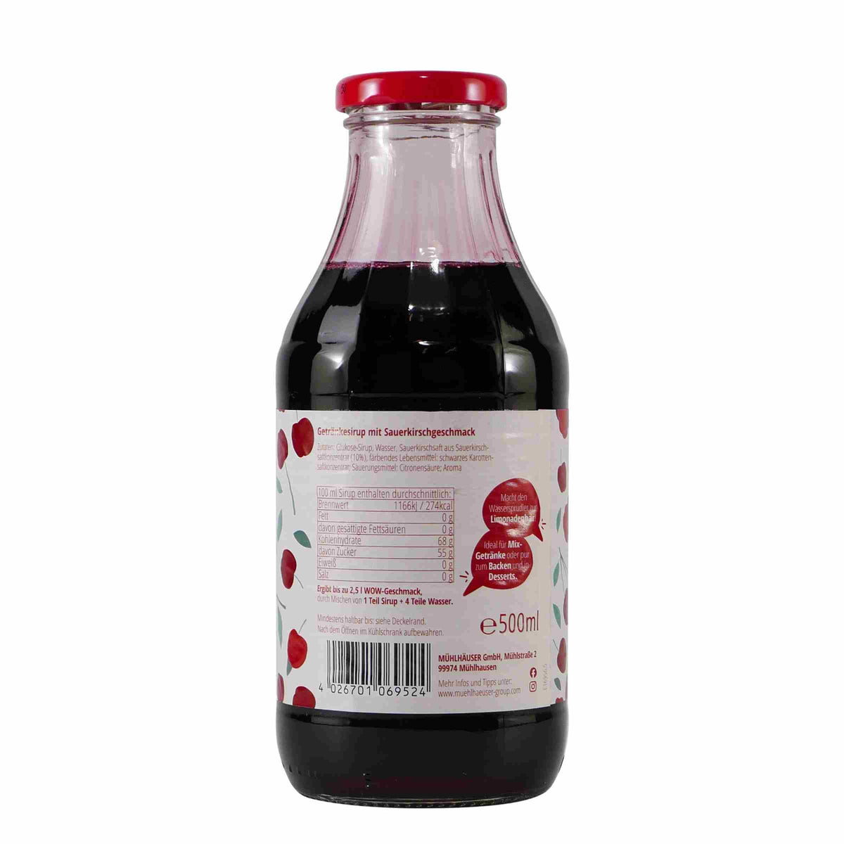 Mühlhäuser Sauerkirsch Getränkesirup (12 x 0,5L)