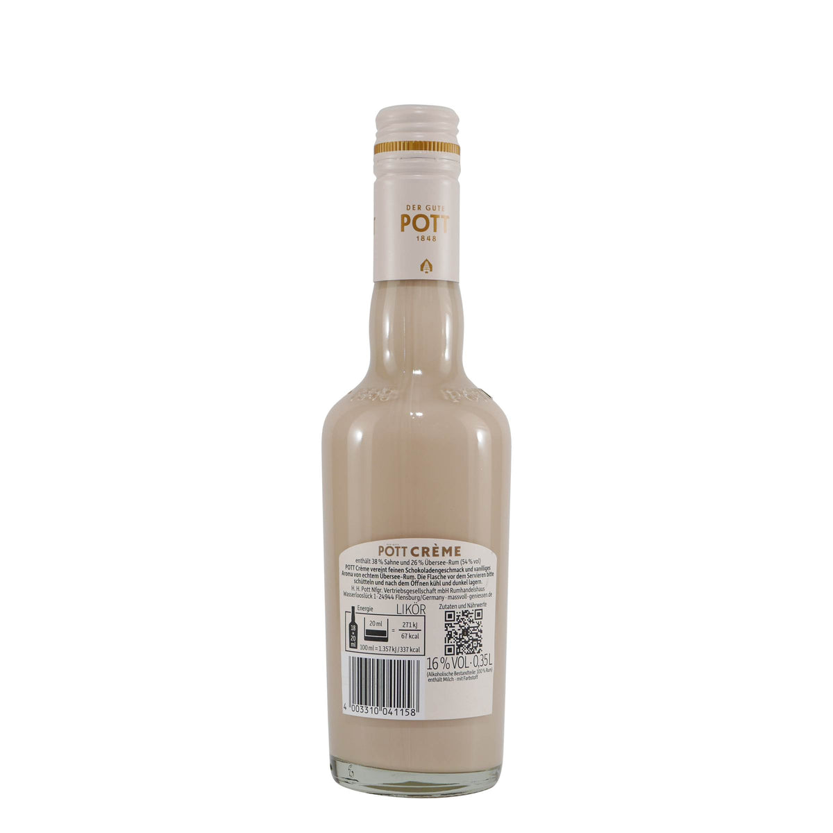 Pott Créme Likör mit Geschenk-Holzkiste