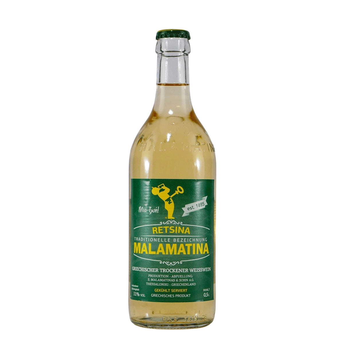 Retsina Malamatina Weißwein -trocken- (6 x 0,5L)