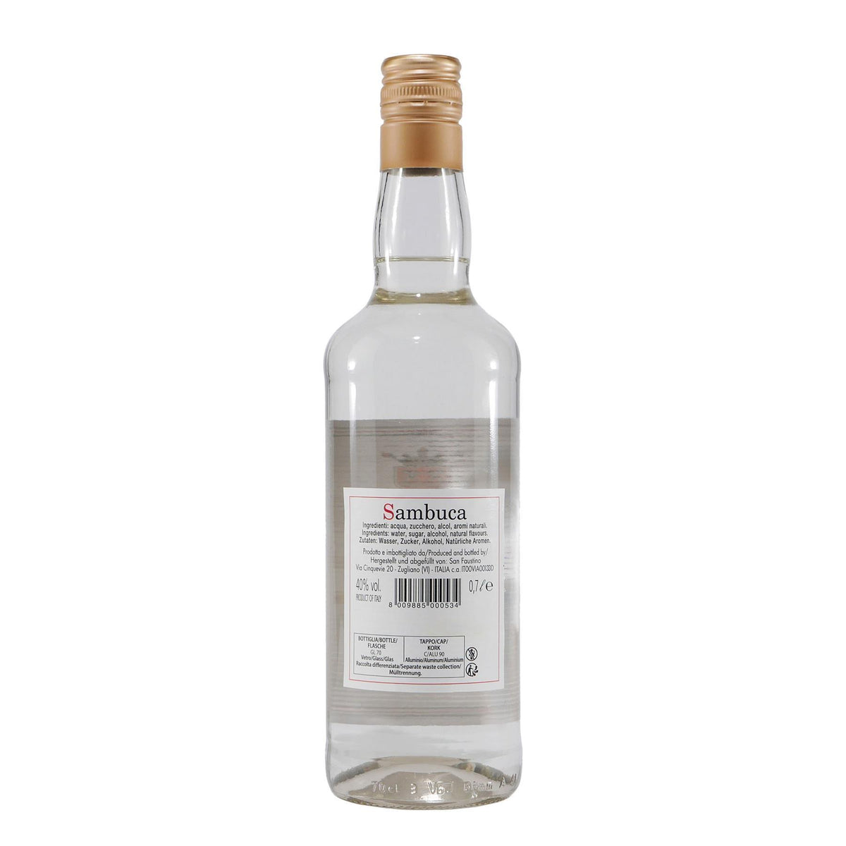 San Faustino Sambuca Likör mit Geschenk-Holzkiste