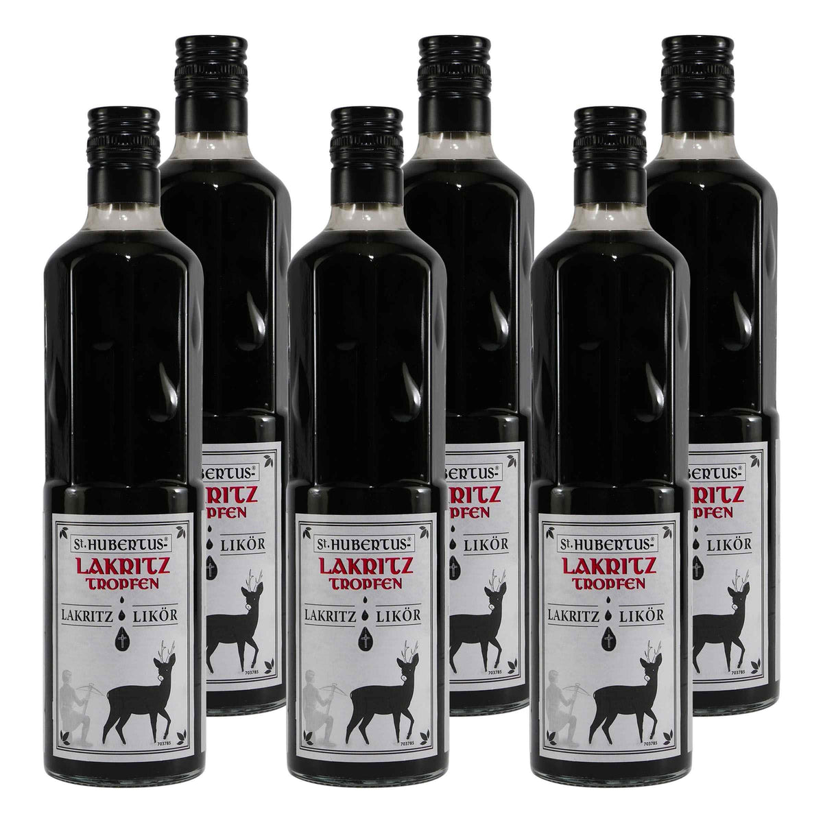 St. Hubertus Lakritz-Tropfen Likör (6 x 0,5L)