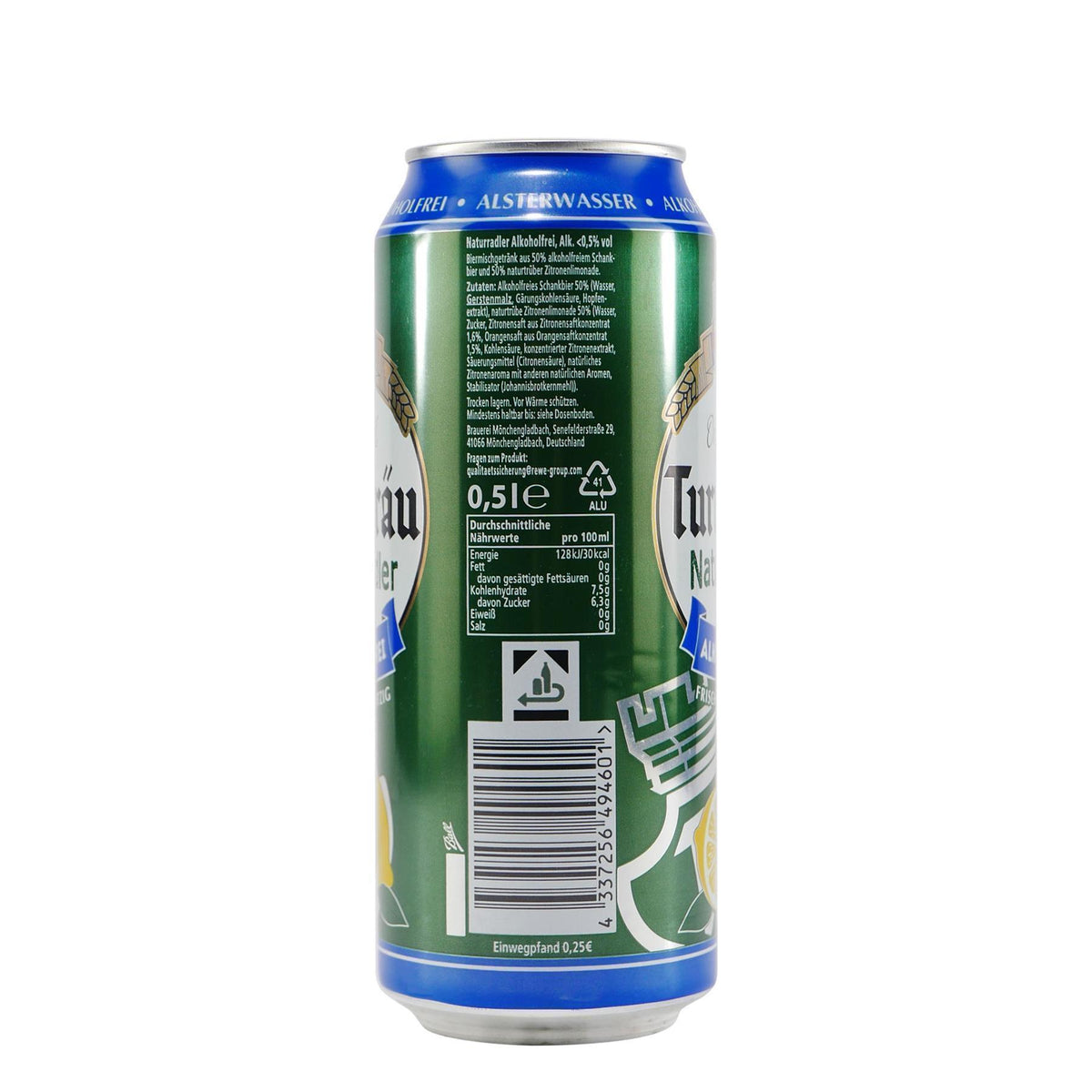 Turmbräu Natur Radler -alkoholfrei- (24 x 0,5L) EINWEG