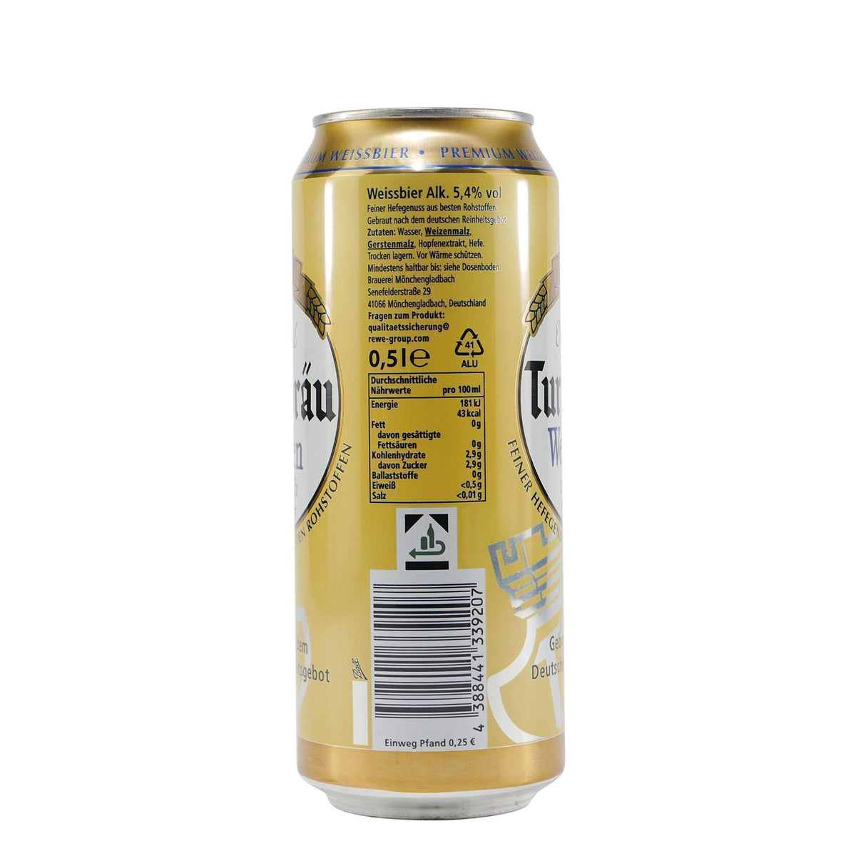 Turmbräu Weißbier Naturtrüb (24 x 0,5L) EINWEG
