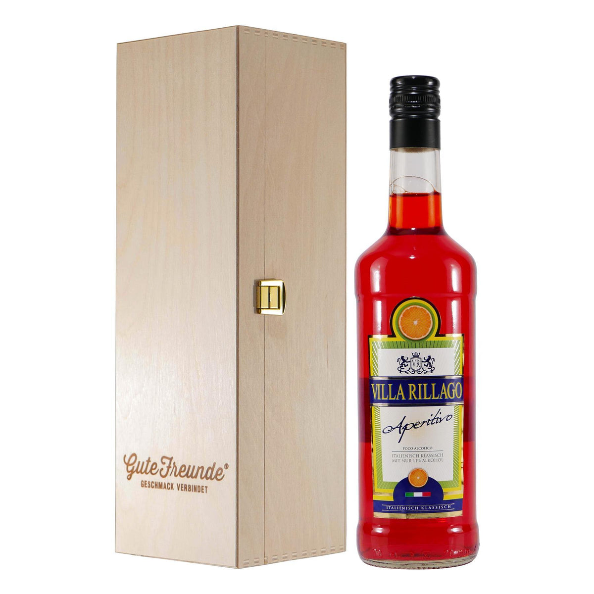 Villa Rillago Aperitivo mit Geschenk-Holzkiste